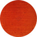 Sideview of Contemporary Neon Red Modern Rug, con2321