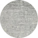 Square Machine Washable Contemporary Grey Gray Rug, wshcon2323