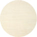 Sideview of Contemporary Peach Beige Solid Rug, con2326