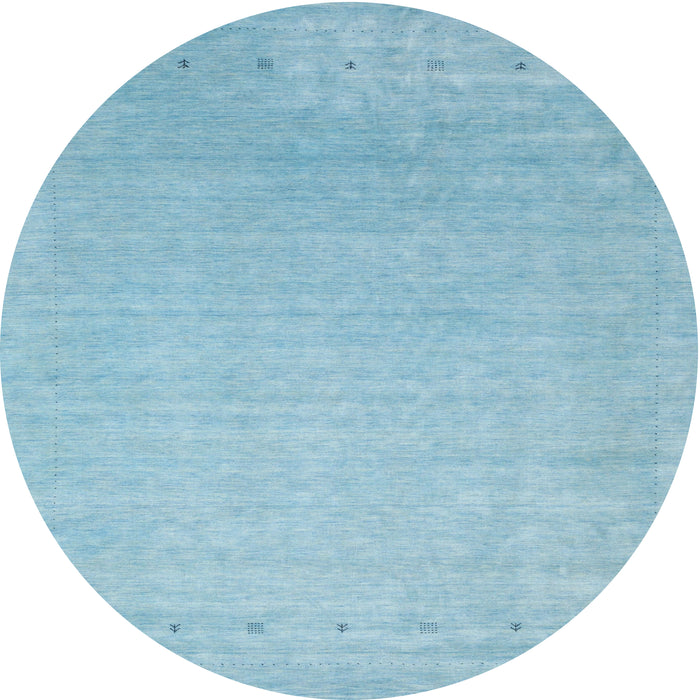 Square Machine Washable Contemporary LightSky Blue Rug, wshcon2327