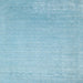 Square Contemporary Light Sky Blue Modern Rug, con2327