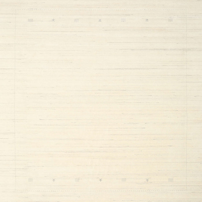 Square Contemporary Peach Beige Solid Rug, con2328