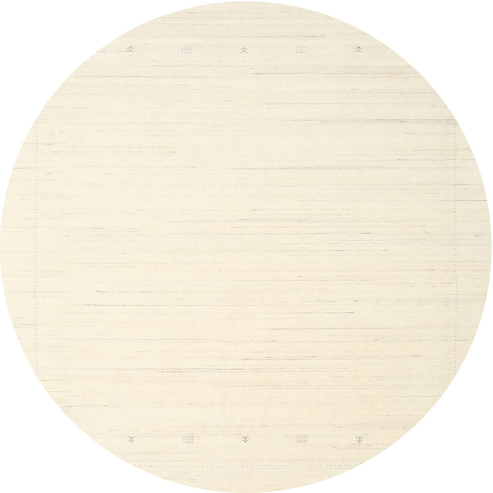 Sideview of Contemporary Peach Beige Solid Rug, con2328
