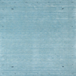 Sideview of Machine Washable Contemporary Denim Blue Rug, wshcon2329