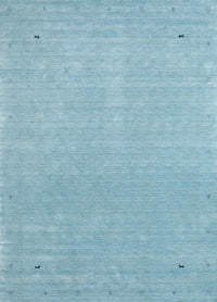 Machine Washable Contemporary Denim Blue Rug, wshcon2329