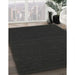 Machine Washable Contemporary Charcoal Black Rug in a Family Room, wshcon232