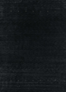 Machine Washable Contemporary Black Rug, wshcon2331