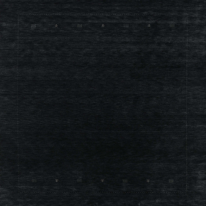 Square Contemporary Black Modern Rug, con2331