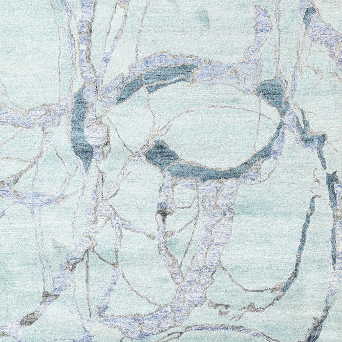 Contemporary Pale Blue Modern Rug, con2333