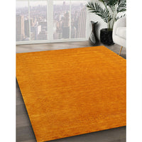 Contemporary Orange Red Modern Rug, con2334