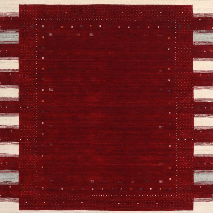 Machine Washable Contemporary Cranberry Red Rug, wshcon2335