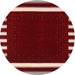 Sideview of Contemporary Cranberry Red Modern Rug, con2335