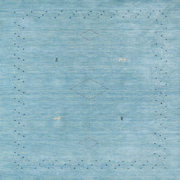 Square Contemporary Sky Blue Modern Rug, con2338