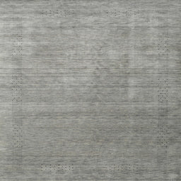 Square Contemporary Dark Gray Modern Rug, con2339