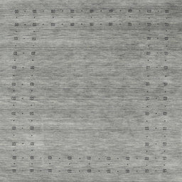 Square Contemporary Dark Gray Modern Rug, con2340