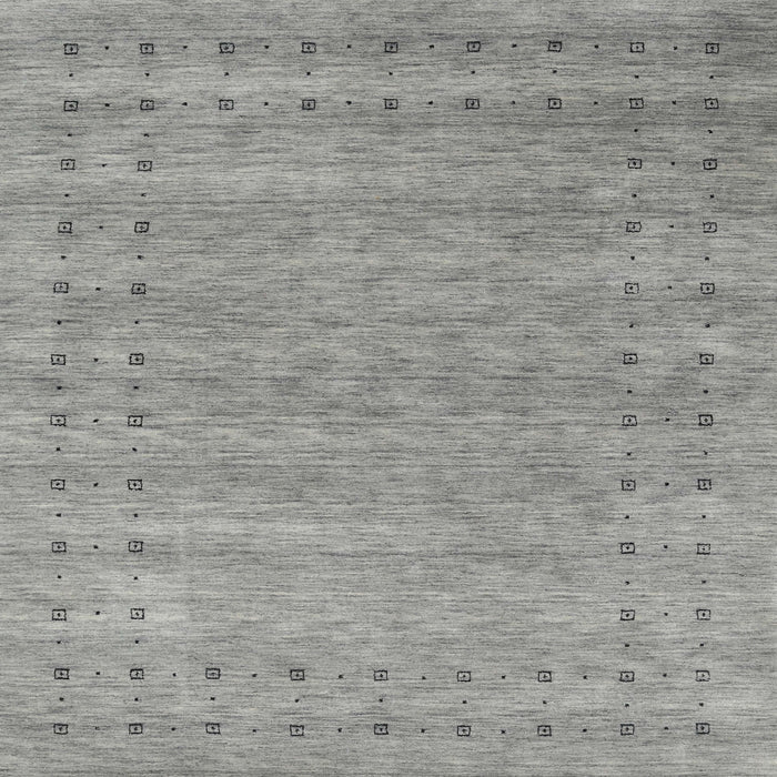 Square Contemporary Dark Gray Modern Rug, con2340