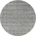 Sideview of Contemporary Dark Gray Modern Rug, con2340