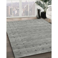 Contemporary Dark Gray Modern Rug, con2340