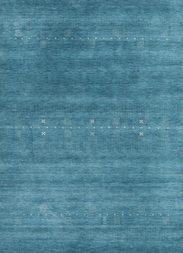 Machine Washable Contemporary Blue Ivy Blue Rug, wshcon2341