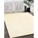 Contemporary Peach Beige Solid Rug in Family Room, con2343