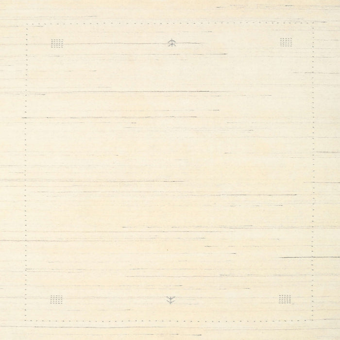 Square Contemporary Peach Beige Solid Rug, con2343