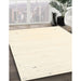 Contemporary Peach Beige Solid Rug in Family Room, con2344