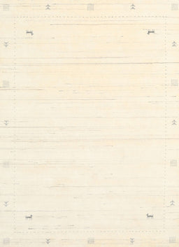 Contemporary Peach Beige Solid Rug, con2344