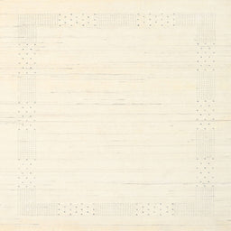 Square Contemporary Beige Solid Rug, con2346