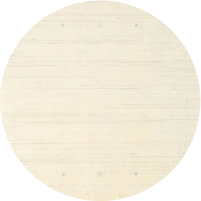 Sideview of Contemporary Peach Beige Solid Rug, con2349