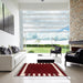 Square Machine Washable Contemporary Crimson Red Rug in a Living Room, wshcon2350