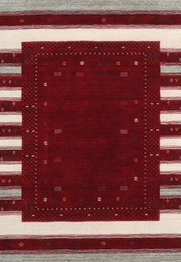 Machine Washable Contemporary Crimson Red Rug, wshcon2350