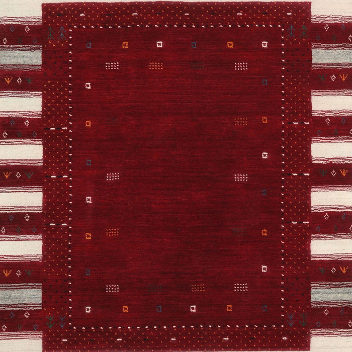Machine Washable Contemporary Crimson Red Rug, wshcon2350