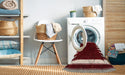 Machine Washable Contemporary Crimson Red Rug in a Washing Machine, wshcon2350