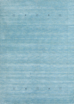 Machine Washable Contemporary Sky Blue Rug, wshcon2351