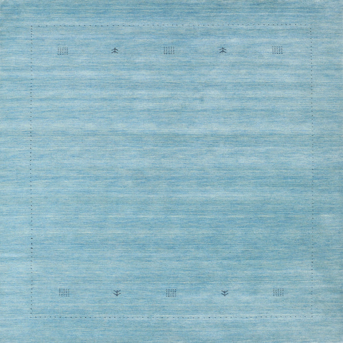 Square Contemporary Sky Blue Modern Rug, con2351