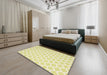 Machine Washable Contemporary Gold Rug in a Bedroom, wshcon2353