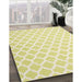 Contemporary Harvest Gold Trellis Rug in Family Room, con2353