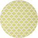 Sideview of Contemporary Harvest Gold Trellis Rug, con2353