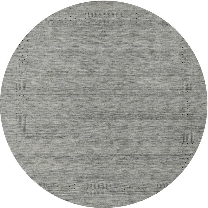 Square Machine Washable Contemporary Dark Gray Rug, wshcon2354