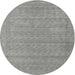 Square Machine Washable Contemporary Dark Gray Rug, wshcon2354