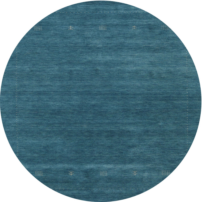 Sideview of Contemporary Dark Cyan Green Modern Rug, con2355