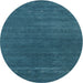 Sideview of Contemporary Dark Cyan Green Modern Rug, con2355