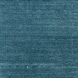 Square Contemporary Dark Cyan Green Modern Rug, con2355