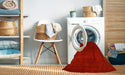 Machine Washable Contemporary Neon Red Rug in a Washing Machine, wshcon2357