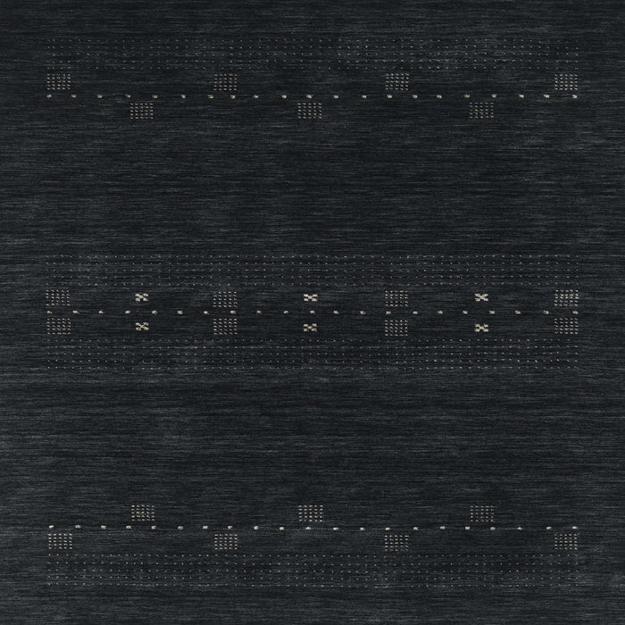 Square Contemporary Gunmetal Green Modern Rug, con2359