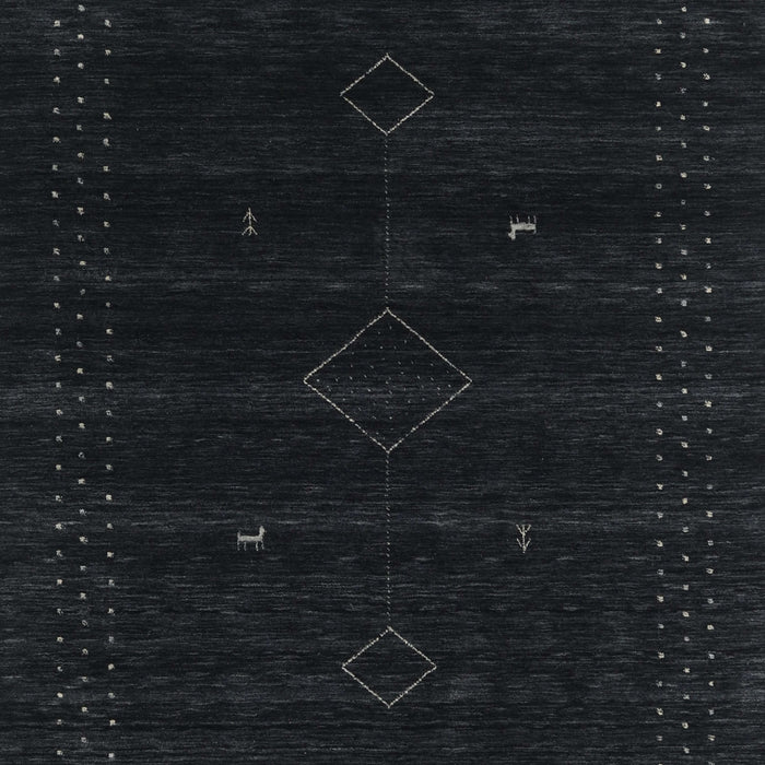 Machine Washable Contemporary Gunmetal Green Rug, wshcon2360