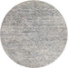 Square Machine Washable Contemporary Pale Silver Gray Rug, wshcon2361