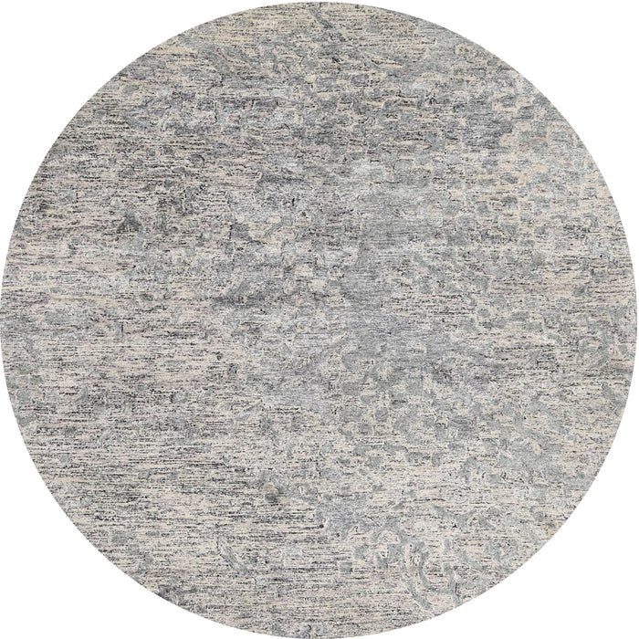 Sideview of Contemporary Pale Silver Gray Modern Rug, con2361