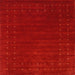 Sideview of Machine Washable Contemporary Red Rug, wshcon2362