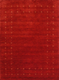 Machine Washable Contemporary Red Rug, wshcon2362